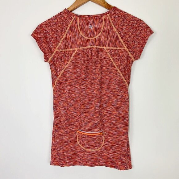 Athleta Short Sleeve Active Tee Womens Size XXS Orange Cycling Beach Top - Picture 6 of 9